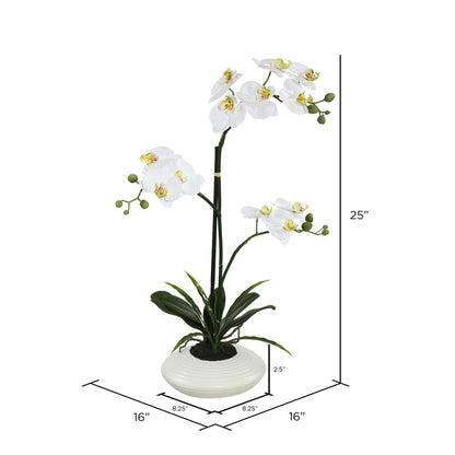 Vickerman 25" Artificial White Orchid.