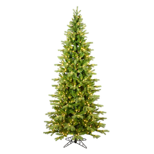 Vickerman 4.5' x 30" Balsam Spruce Slim Artificial Christmas Tree Warm White Dura-lit LED Lights