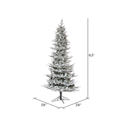 Vickerman 6.5' x 39" Flocked Kiana Christmas Artificial Tree Unlit