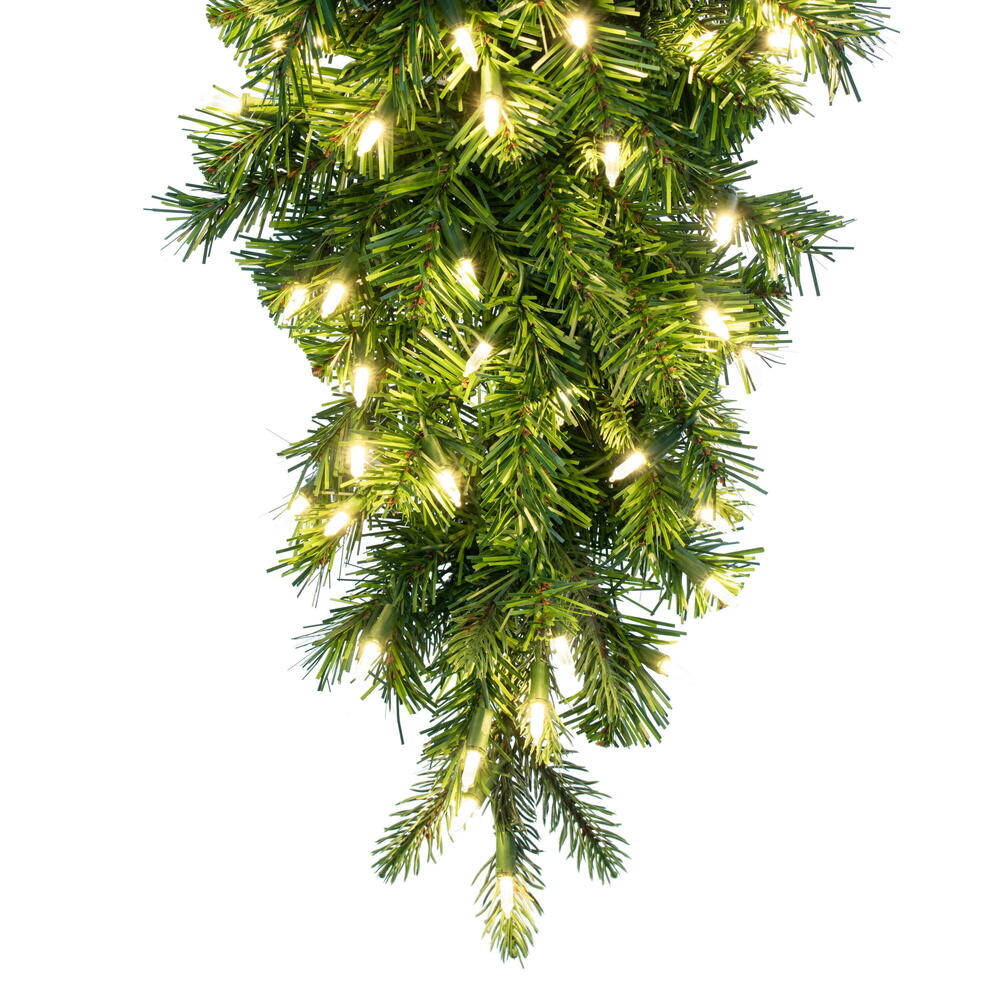 Vickerman 48" Douglas Fir Artificial Pre-Lit Teardrop Dura-Lit® Warm White LED Mini Lights.