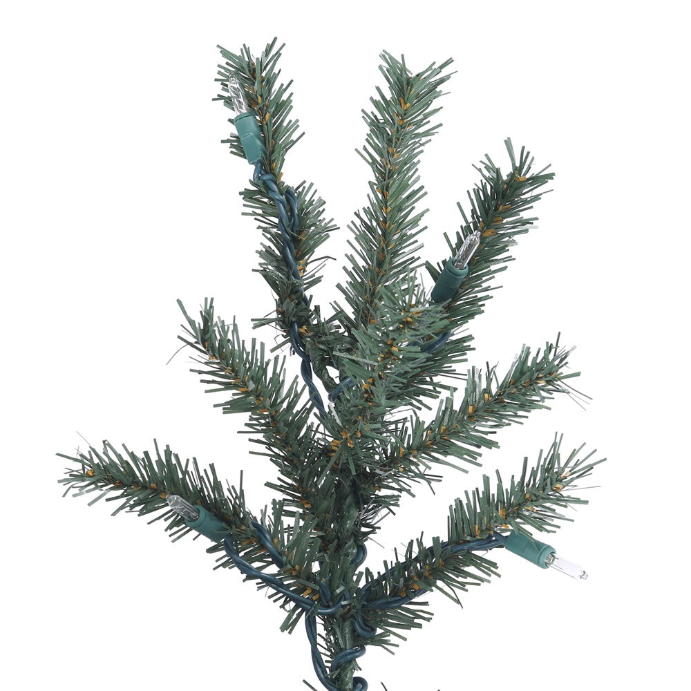 Vickerman 2' Natural Bark Alpine Artificial Christmas Tree Warm White Dura-lit LED Lights