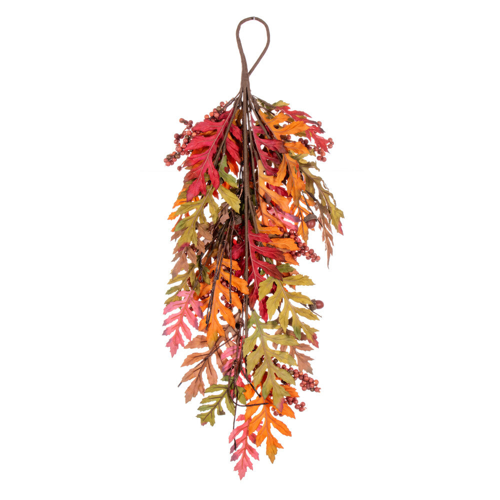 Vickerman 26" Artificial Oak Leaf Acorn Berry Teardrop.