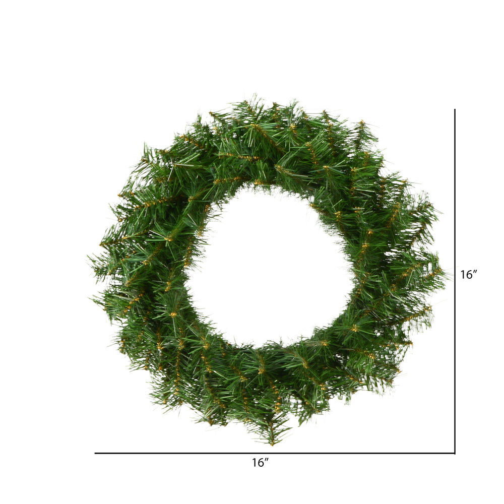 Vickerman 16" Canadian Pine Artificial Christmas Wreath Unlit