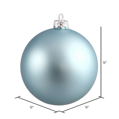 Vickerman 12" Baby Blue Matte Ball Ornament