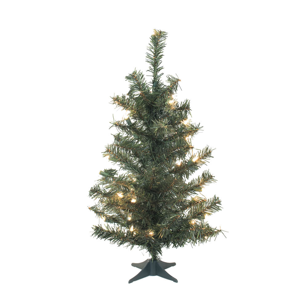 Vickerman 24" Canadian Pine Artificial Christmas Tree Clear Dura-lit Lights