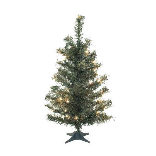 Vickerman 24" Canadian Pine Artificial Christmas Tree Clear Dura-lit Lights