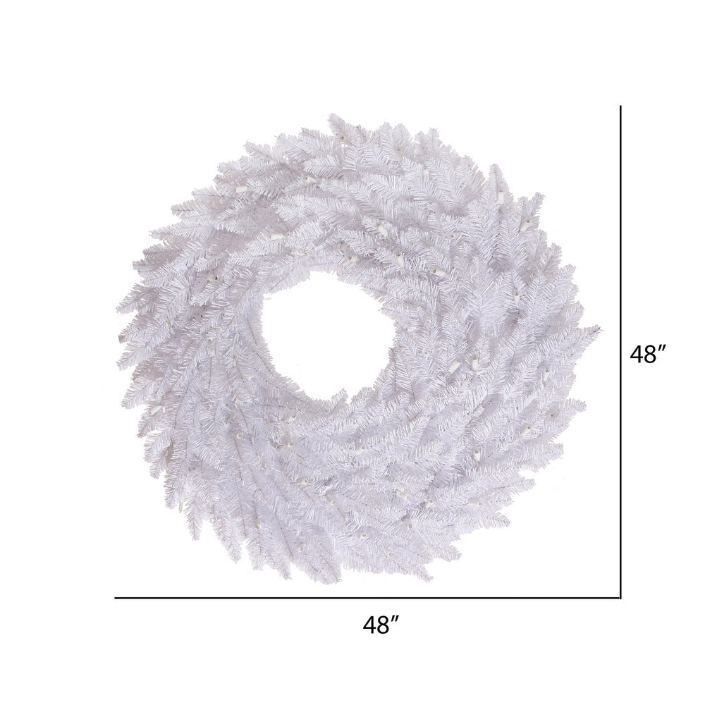 Vickerman 48" White Fir Artificial Christmas Wreath Unlit