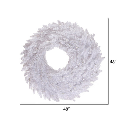 Vickerman 48" White Fir Artificial Christmas Wreath Unlit