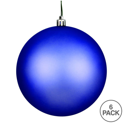 Vickerman 4" Periwinkle Matte Ball Ornament 6 per Bag