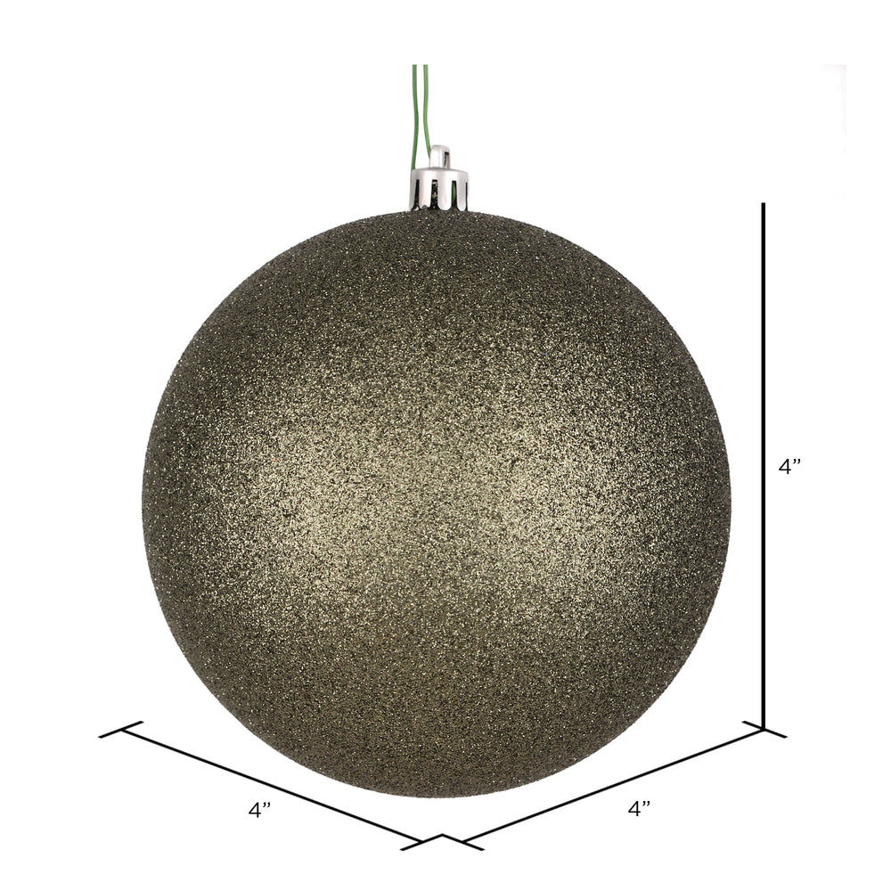 Vickerman 4" Wrought Iron Glitter Ball Ornament 6 per Bag