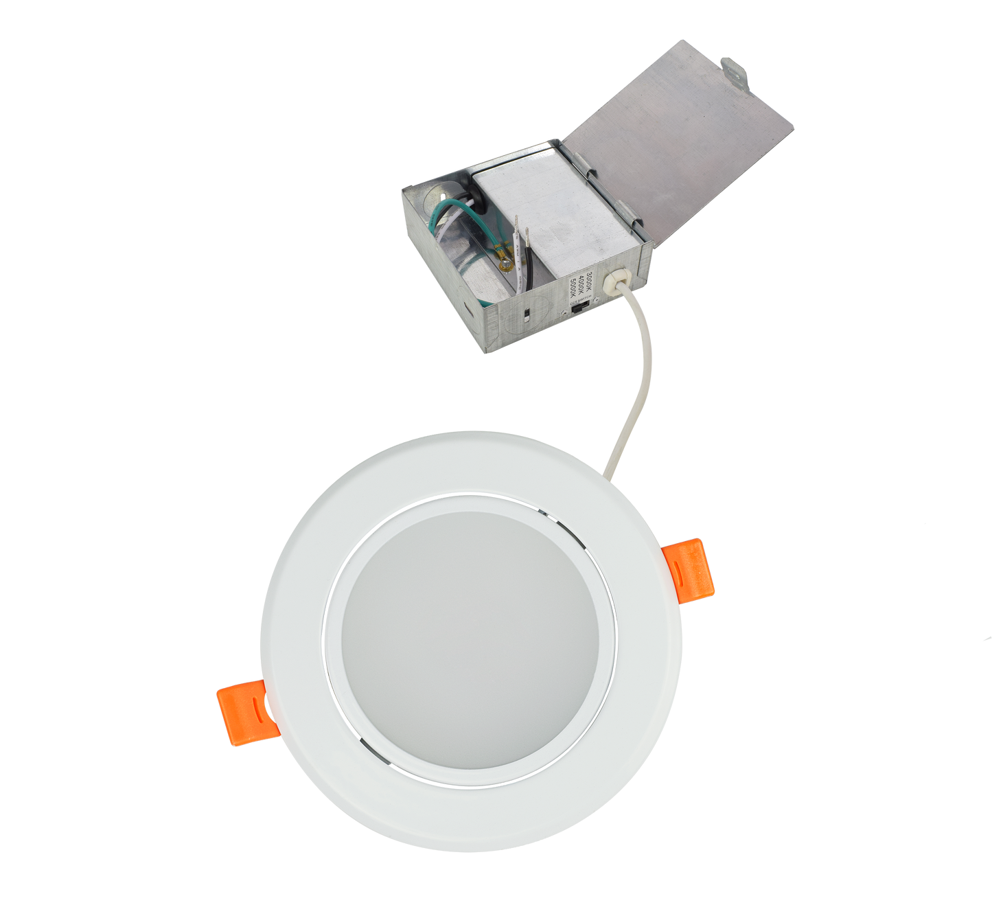 ASD Lighting LED Round Recessed Mini Panel Gimbal 4" 9W Dimmable CCT Selectable 3000-5000K White cETLus