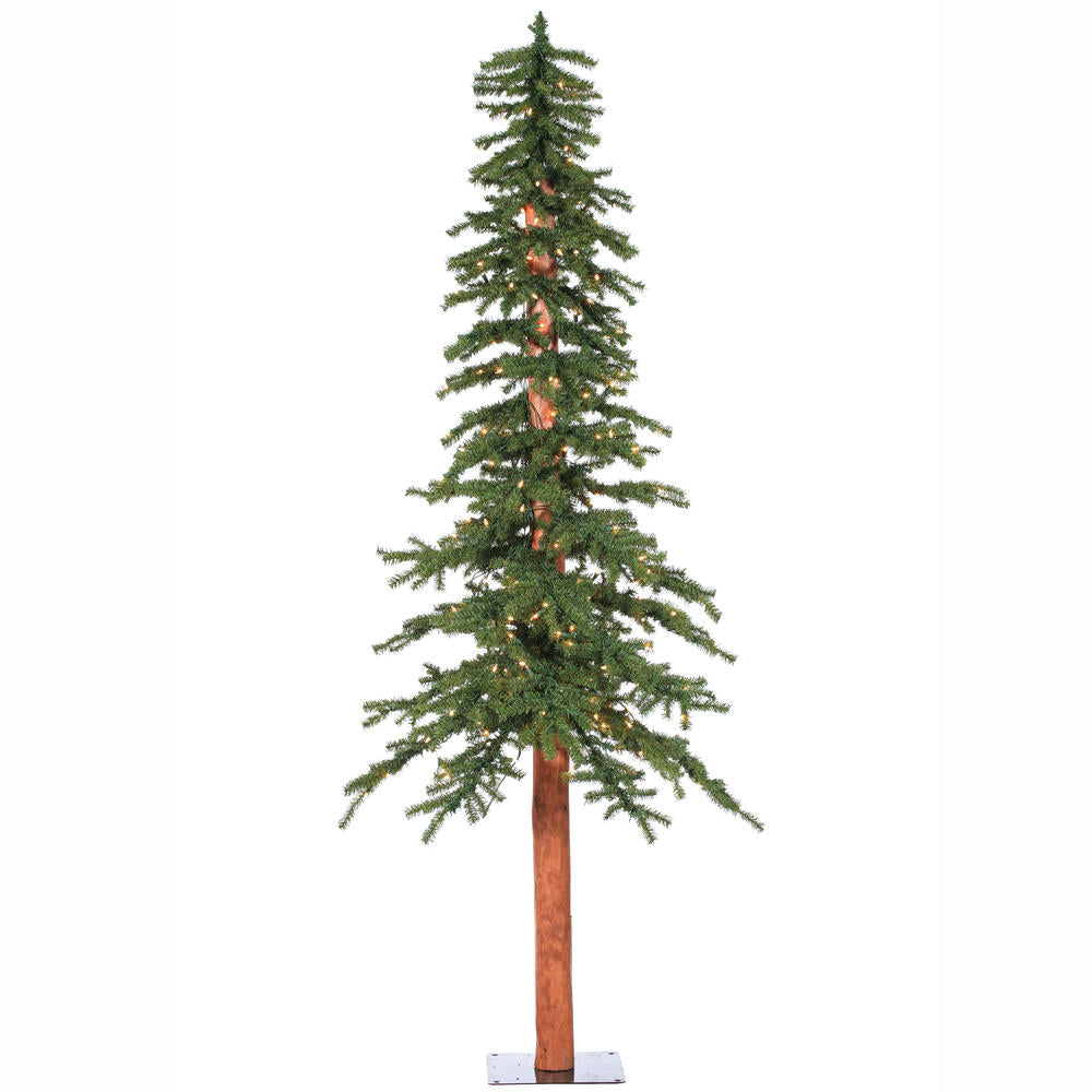 Vickerman 7' Natural Alpine Artificial Christmas Tree Clear Incandescent Lights
