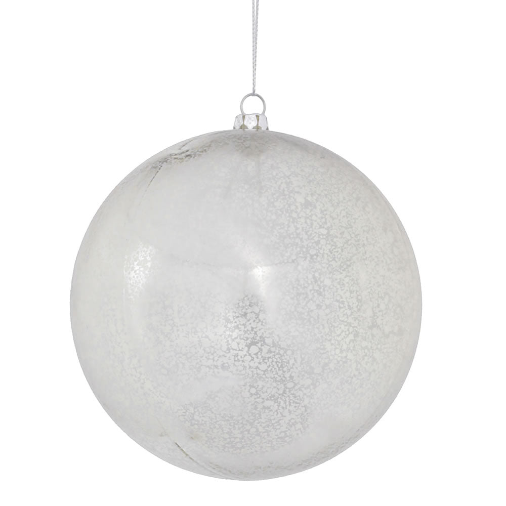 Vickerman 4.75" Silver Shiny Mercury Ball Ornament 4 per Bag