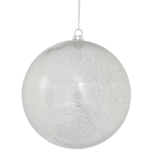 Vickerman 4.75" Silver Shiny Mercury Ball Ornament 4 per Bag