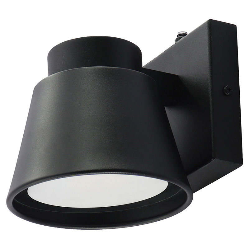 Westgate Mini Cone Outdoor Wall Light 10W 5Cct Dim. With Photocell, Black, Outdoor Lighting, 10W, 700 Lumens,  27K/30K/35K/40K/50K