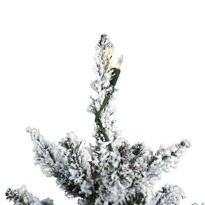 Vickerman 24" Flocked Anoka Pine Artificial Christmas Tree Warm White LED Lights