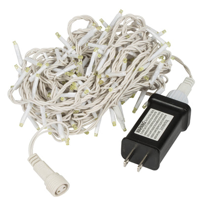 Vickerman 144 Yellow LED Cluster Light Set 24' Christmas Light Set White Wire