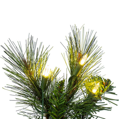 Vickerman 36" Brighton Pine Artificial Wreath with 100 Dura-Lit® Warm White LED Mini Lights and 250 PE/PVC Tips.