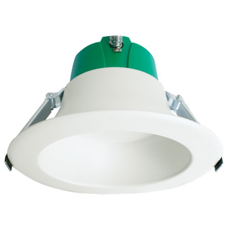 Westgate Builder Series Snap-In Comm. Recessed Light 6In 7-18W 3Cct Wht, Commercial Indoor Lighting, 7W/10W/18W, 100 Lumens/W, 30K/40K/50K, White+Green Finish, 0~10V Dimming