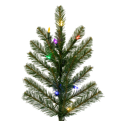 Vickerman 12' x 74" Bavarian Pine Artificial Pre-Lit Christmas Tree Multi-Colored Lights.