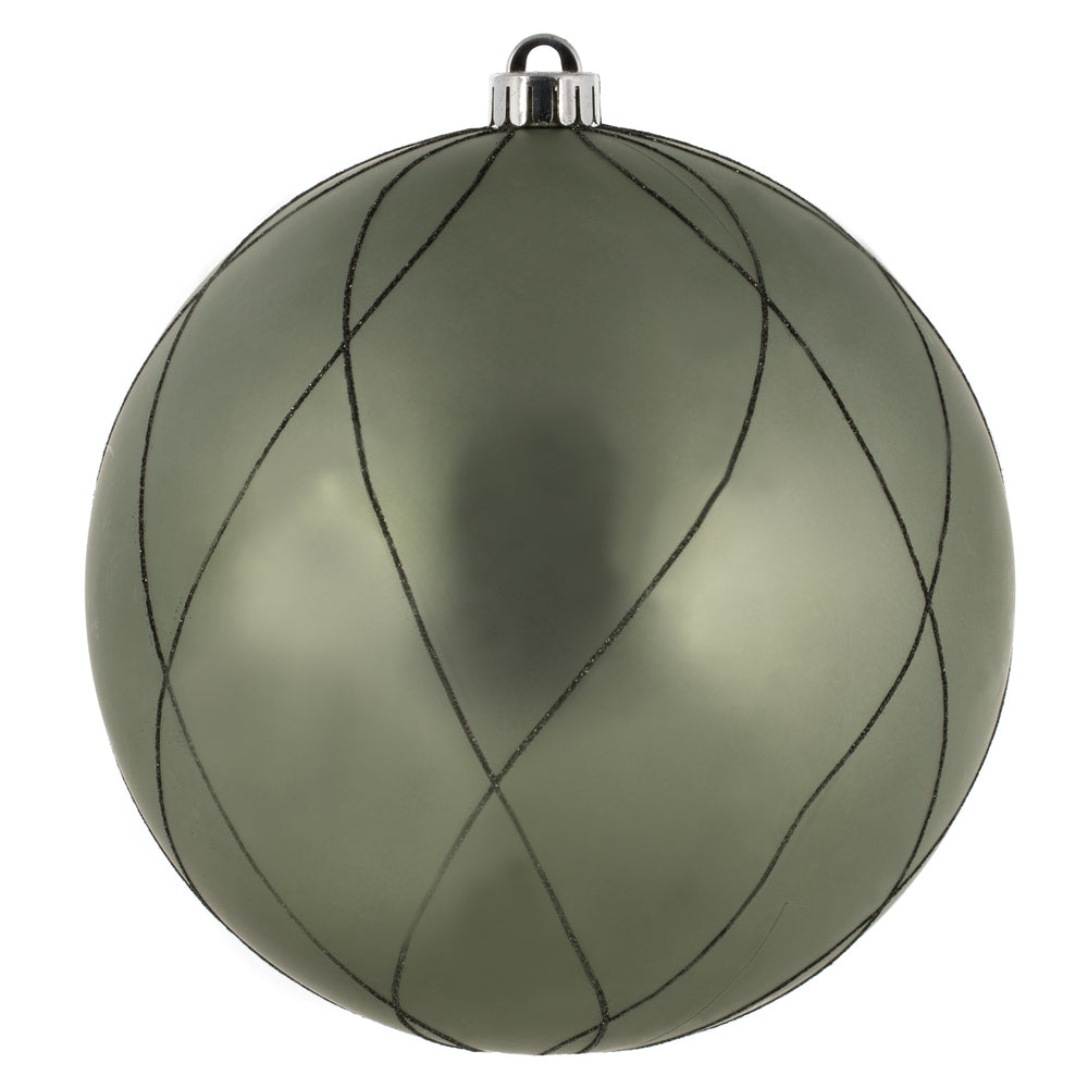 Vickerman 8" Wrought Iron Matte Glitter Swirl Ball