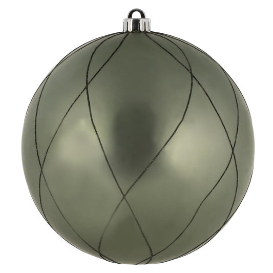 Vickerman 8" Wrought Iron Matte Glitter Swirl Ball