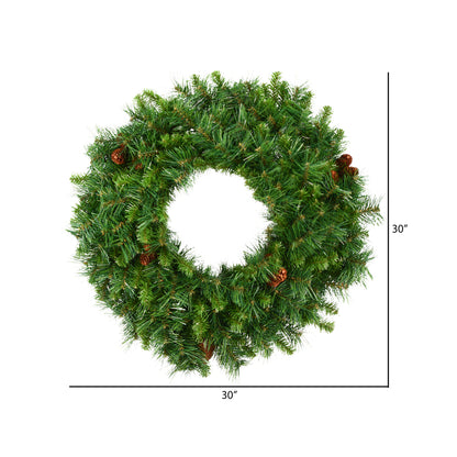 Vickerman 30" Cheyenne Pine Artificial Christmas Wreath Unlit
