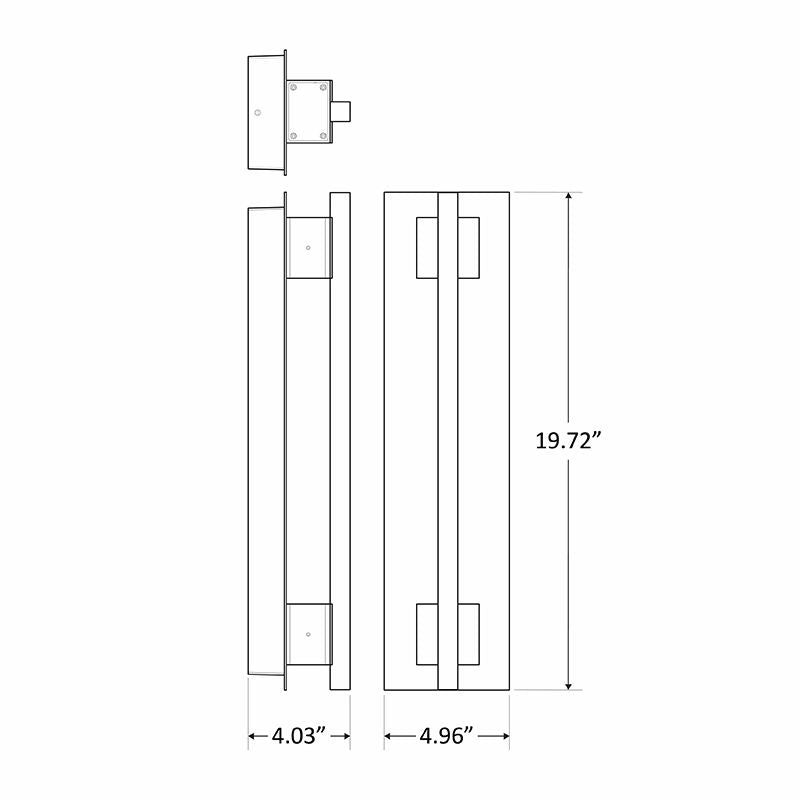 Westgate LED Wall Sconce Light, Outdoor Lighting, 5W/10W/15W/20W, 90 Lumens/W, 3000K, Silver Finish