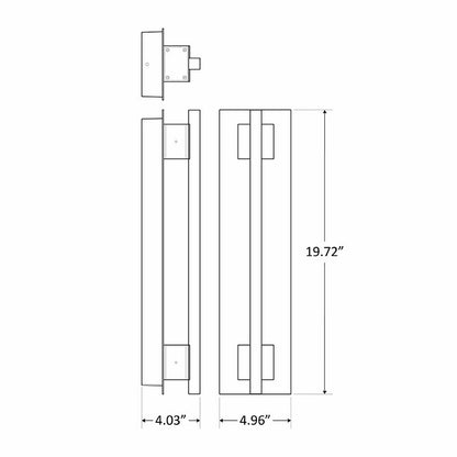 Westgate LED Wall Sconce Light, Outdoor Lighting, 5W/10W/15W/20W, 90 Lumens/W, 3000K, Silver Finish