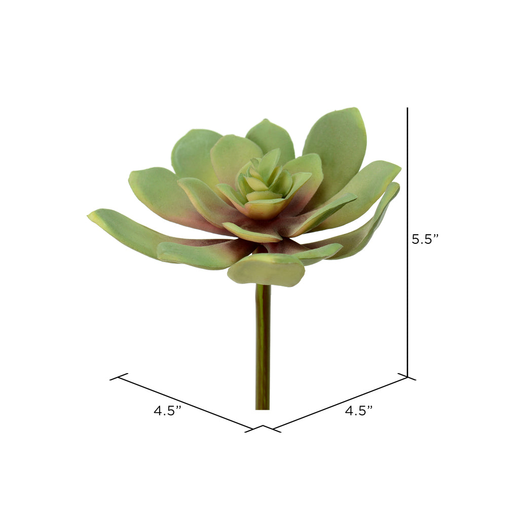 Vickerman 5.5" Artificial Green Echeveria Pick Pack of 3