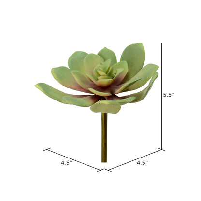 Vickerman 5.5" Artificial Green Echeveria Pick Pack of 3