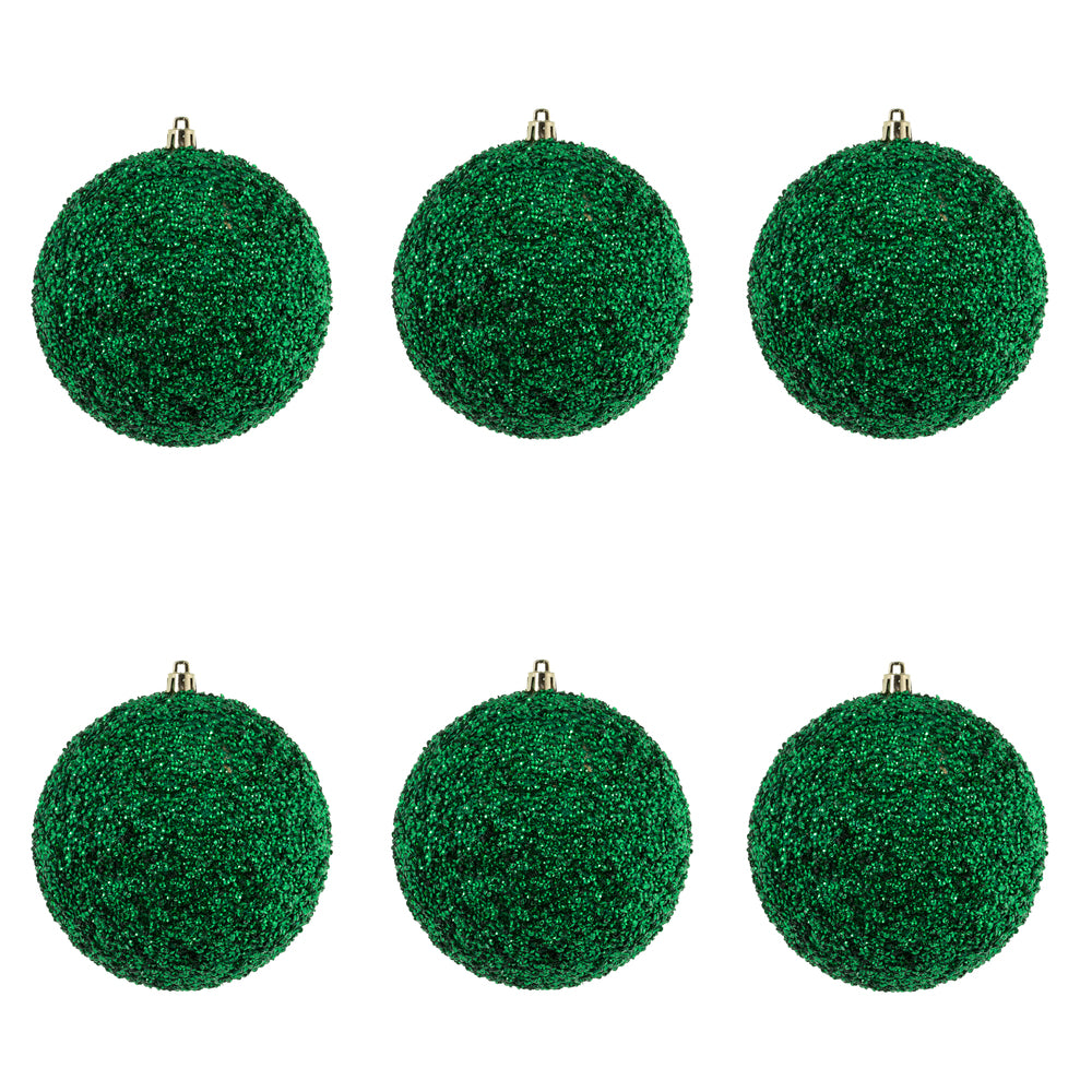 Vickerman 4.75" Seafoam Green Beaded Ball Ornament 6 per Bag
