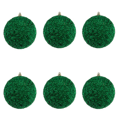 Vickerman 4.75" Seafoam Green Beaded Ball Ornament 6 per Bag