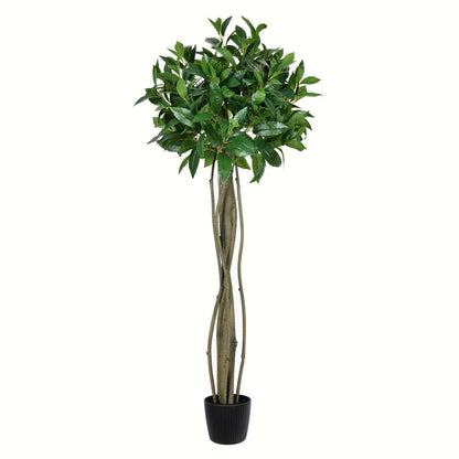 Vickerman 4'  Artificial Potted Bay Leaf Topiary
