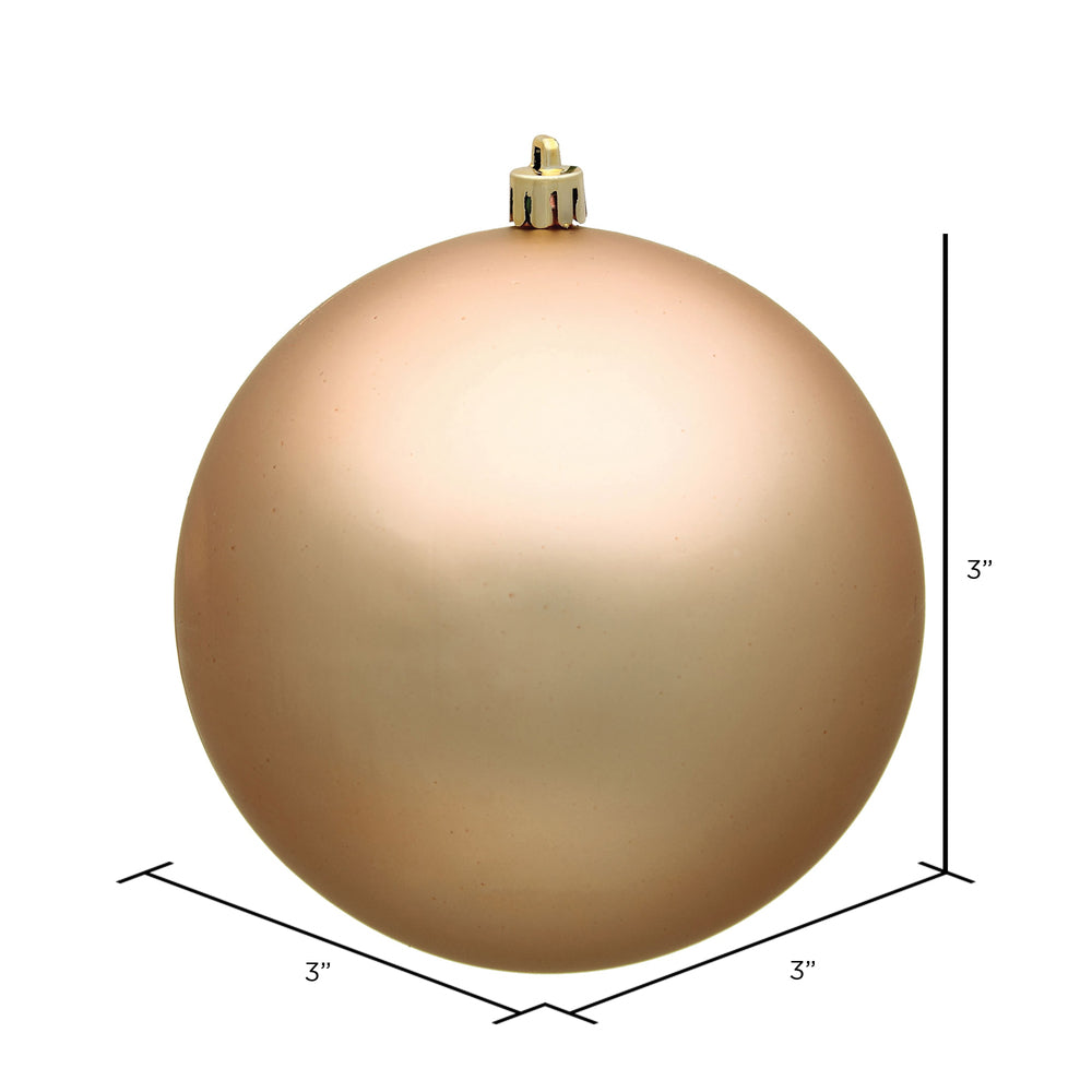 Vickerman 3" Café Latte Matte Ball Ornament 12 per Bag