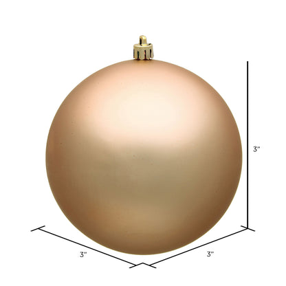 Vickerman 3" Café Latte Matte Ball Ornament 12 per Bag