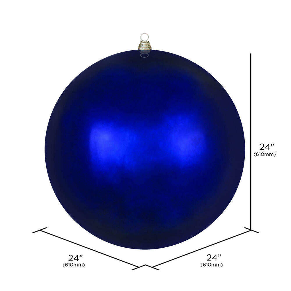 Vickerman 24" Giant Shiny Midnight Ball Christmas Ornament UV Resistant