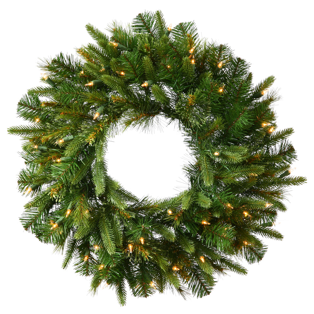 Vickerman 30" Cashmere Artificial Christmas Wreath with Warm White Battery Operated LED Lights