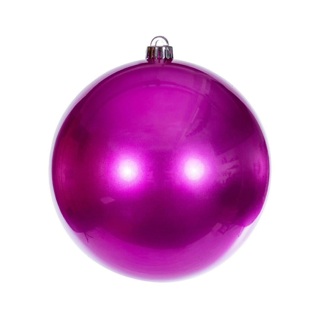 Vickerman 4" Hot Pink Candy Ball Ornament 6 per bag