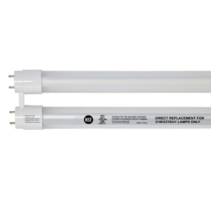 Damar- T8 U Bend LED Tube Light Direct Replacement 17W 2100 Lumens 6500K Daylight G13 Bi-Pin Base 220? Beam Angle 120-277V UL Certified Pack of 6- U Shaped Fluorescent Replacement for School Office