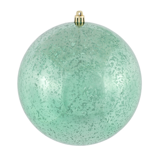 Vickerman 6" Sea Foam Shiny Mercury Ball Ornament 4 per Bag