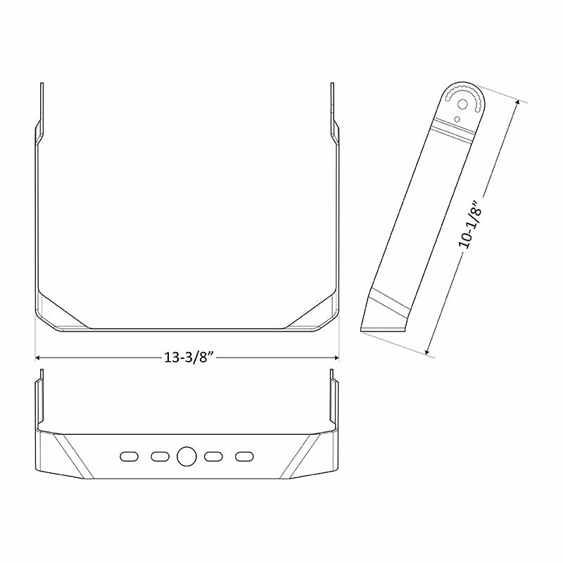 Westgate X And X-Pro Grenration Flood-Area U Bracketett For Xl Housing Black, Outdoor Lighting, Black Finish