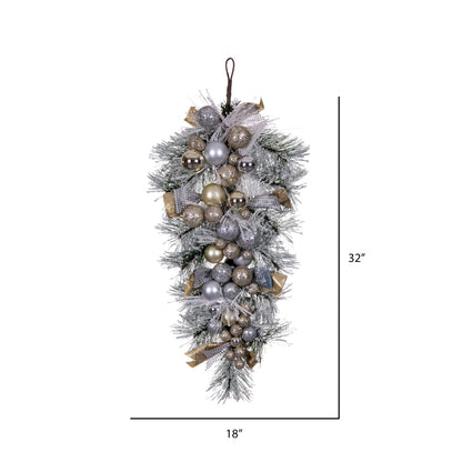 Vickerman 32" Champagne Deco Teardrop