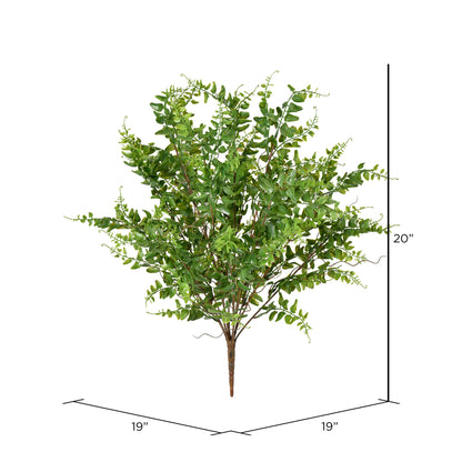 Vickerman 20" Artificial UV Coated Green Royal Fern Bush.