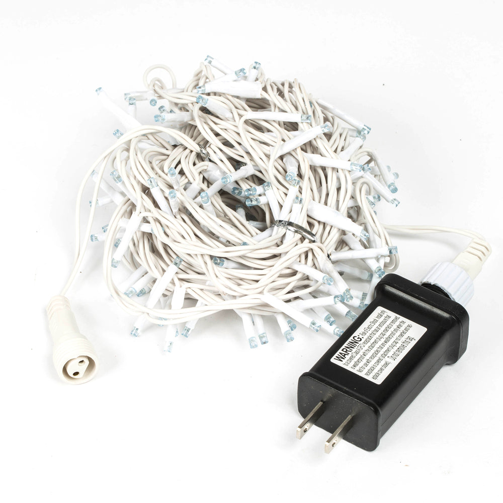 Vickerman 144 Blue LED Cluster Light Set 24' Christmas Light Set White Wire