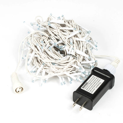 Vickerman 144 Blue LED Cluster Light Set 24' Christmas Light Set White Wire