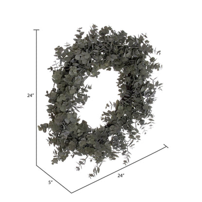 Vickerman 22" Artificial Green Gray Eucalyptus Wreath
