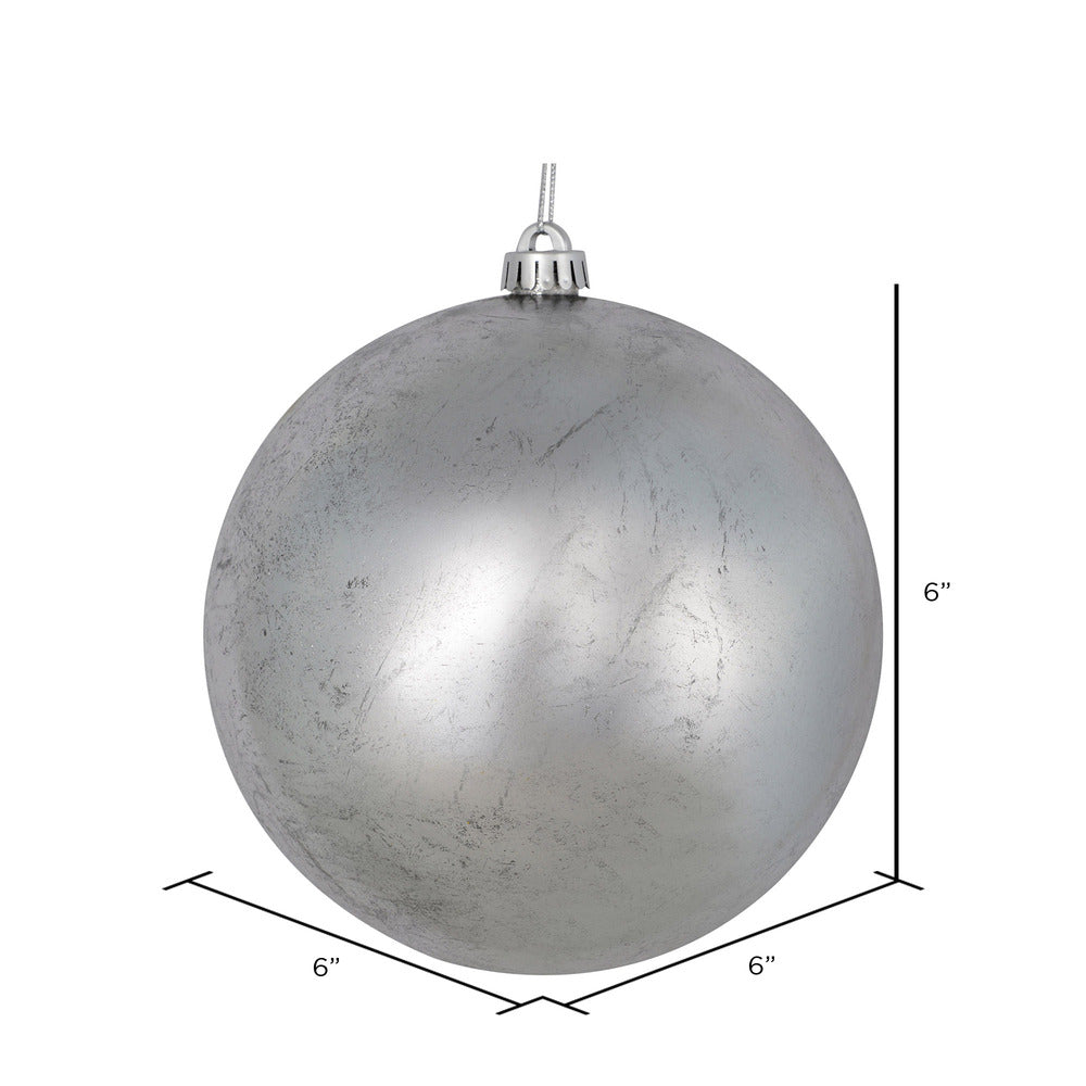 Vickerman 6" Silver Foil Ornament 4 per Bag