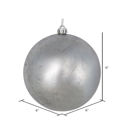 Vickerman 6" Silver Foil Ornament 4 per Bag