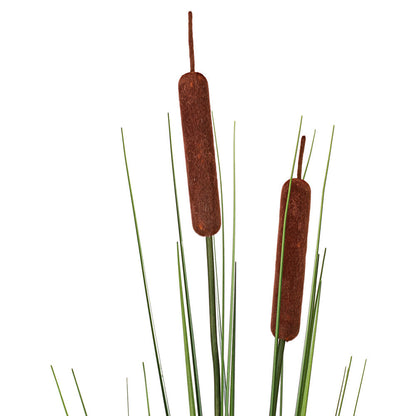 Vickerman 42" Artificial Green Straight Grass and Cattails. Includes 4 sprays per pack.